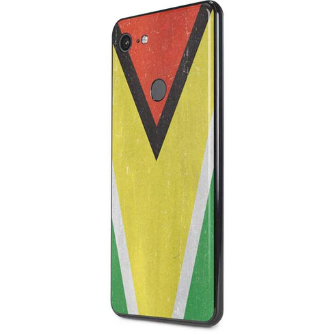 Guyana Flag Distressed Google Pixel 3 XL Skin